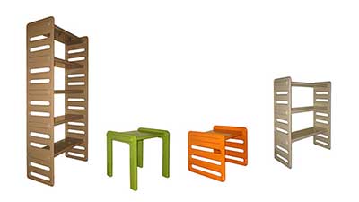Lacquer shelf and table